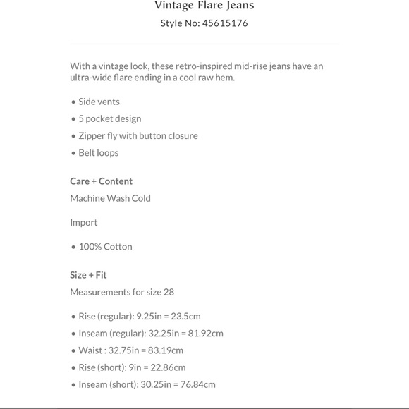 SALE FREE PEOPLE VINTAGE JEANS RAW EDGE FLARE NO - Picture 6 of 6